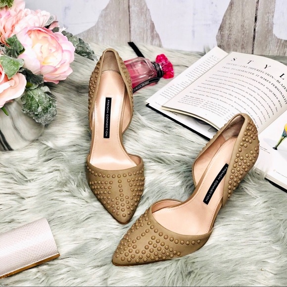 French Connection Maggie Studded Leather Pumps - Picture 5 of 8